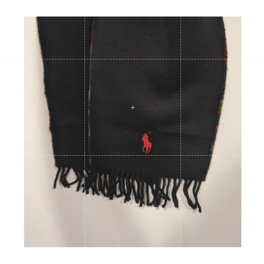 Polo Ralph Lauren Southwestern Reversible Scarf Aztec Tribal Wool Blend Fringe